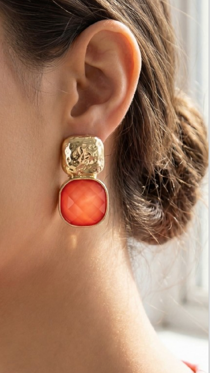 Coral Reef Earrings - Coral