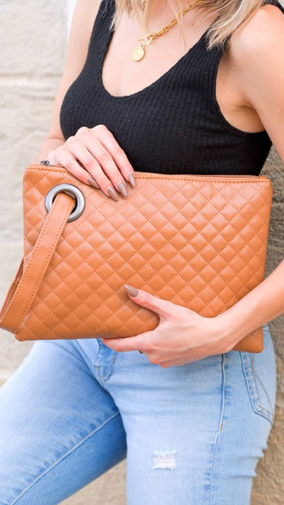 We Had An Arrangement Clutch - Brown - Piper and Hollow Boutique