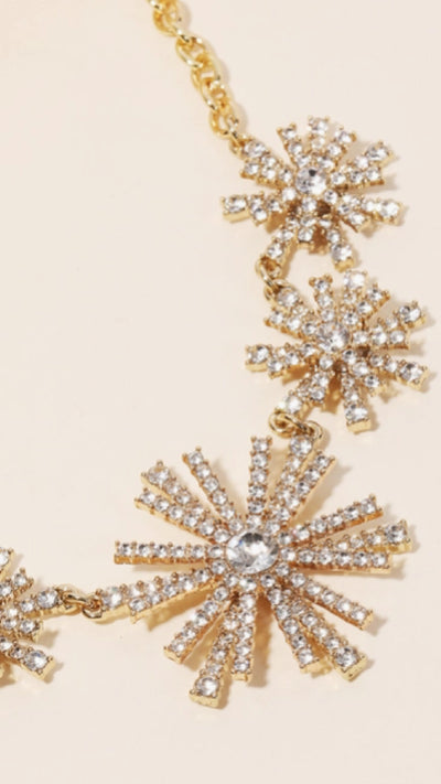Pave Firework Station Necklace - Piper and Hollow Boutique