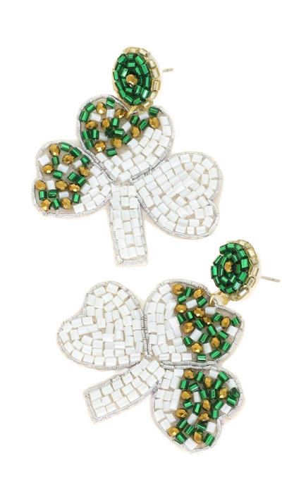 Lucky Charm Earrings - White - Piper and Hollow Boutique