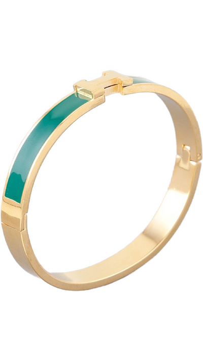 H Cuff Bracelet - Green