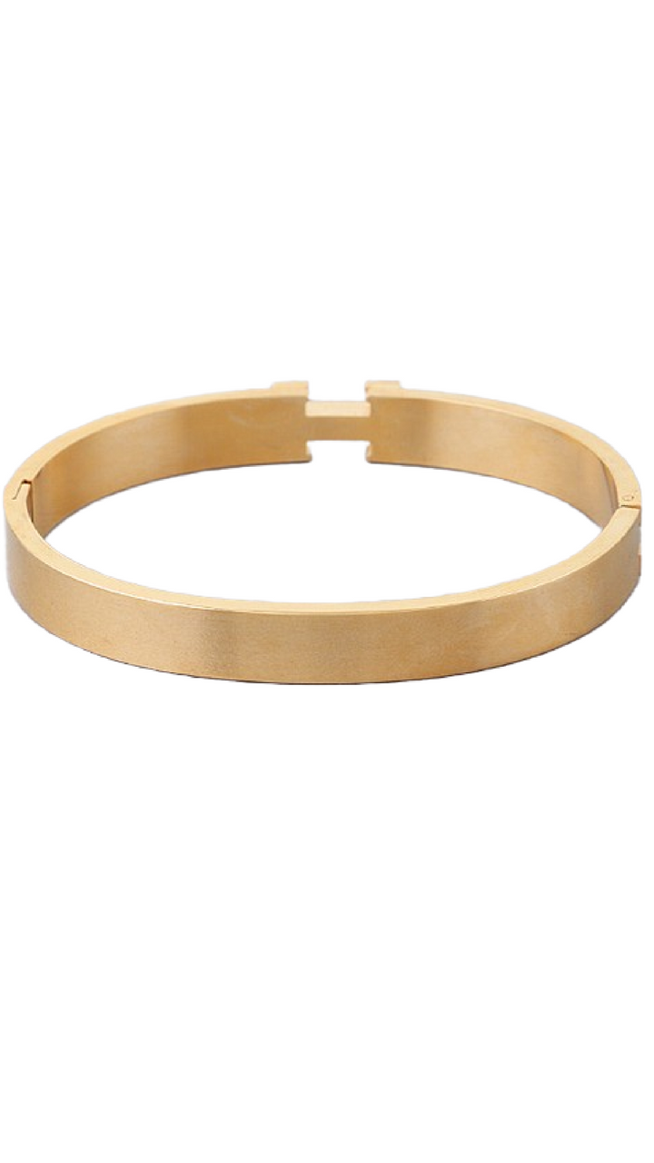 H Cuff Bracelet - White