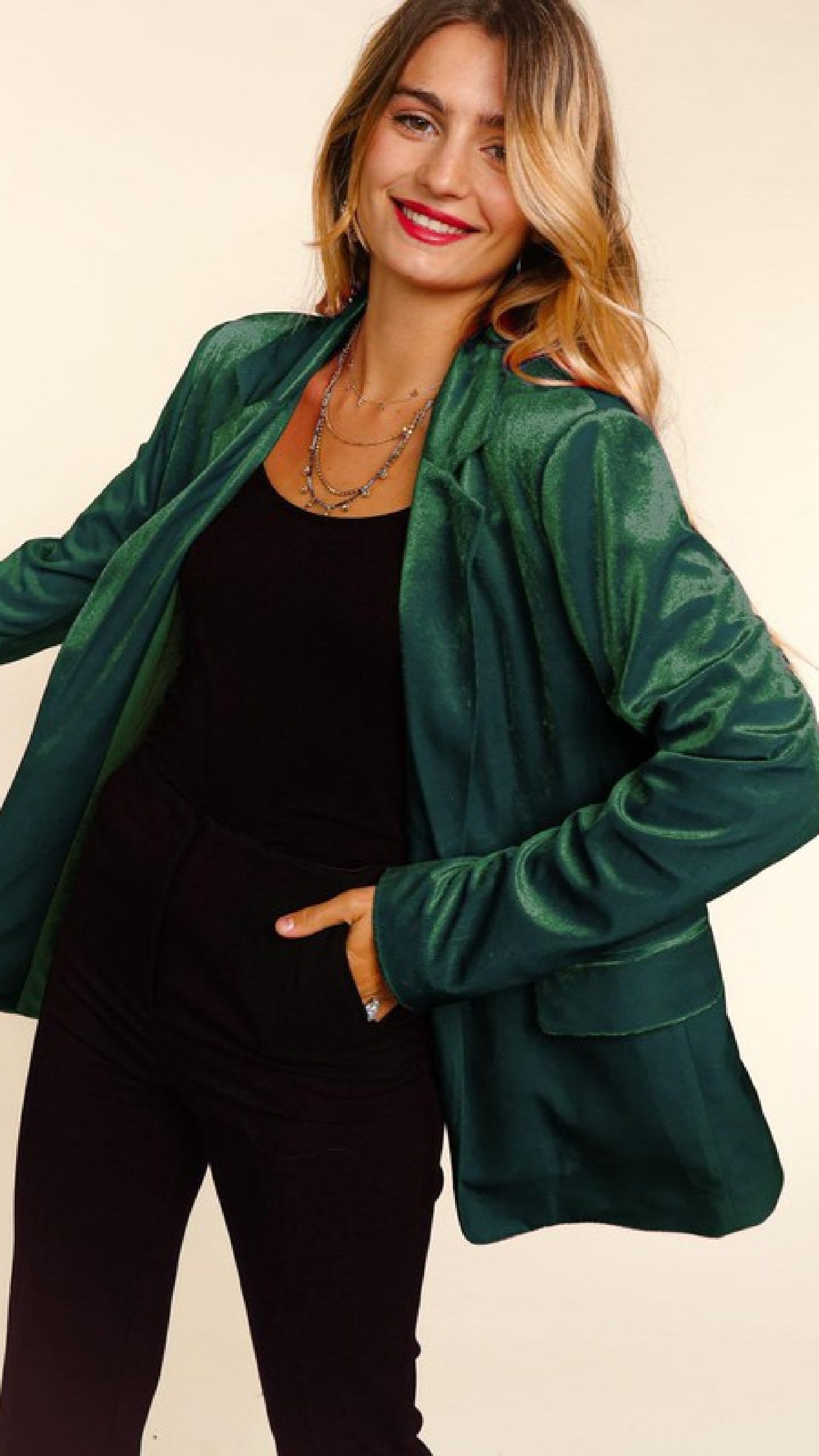 On Top Of The World Blazer - Green - Piper and Hollow Boutique