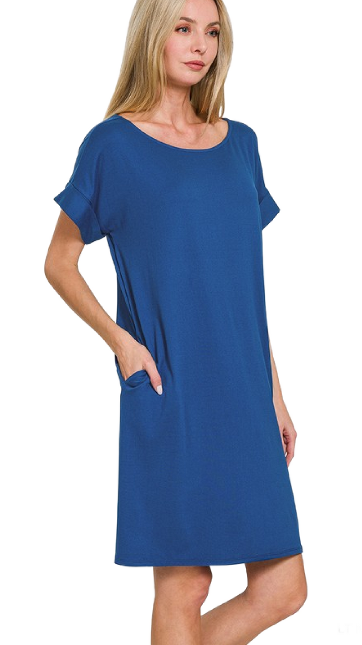 Running In Circles Dress - Navy