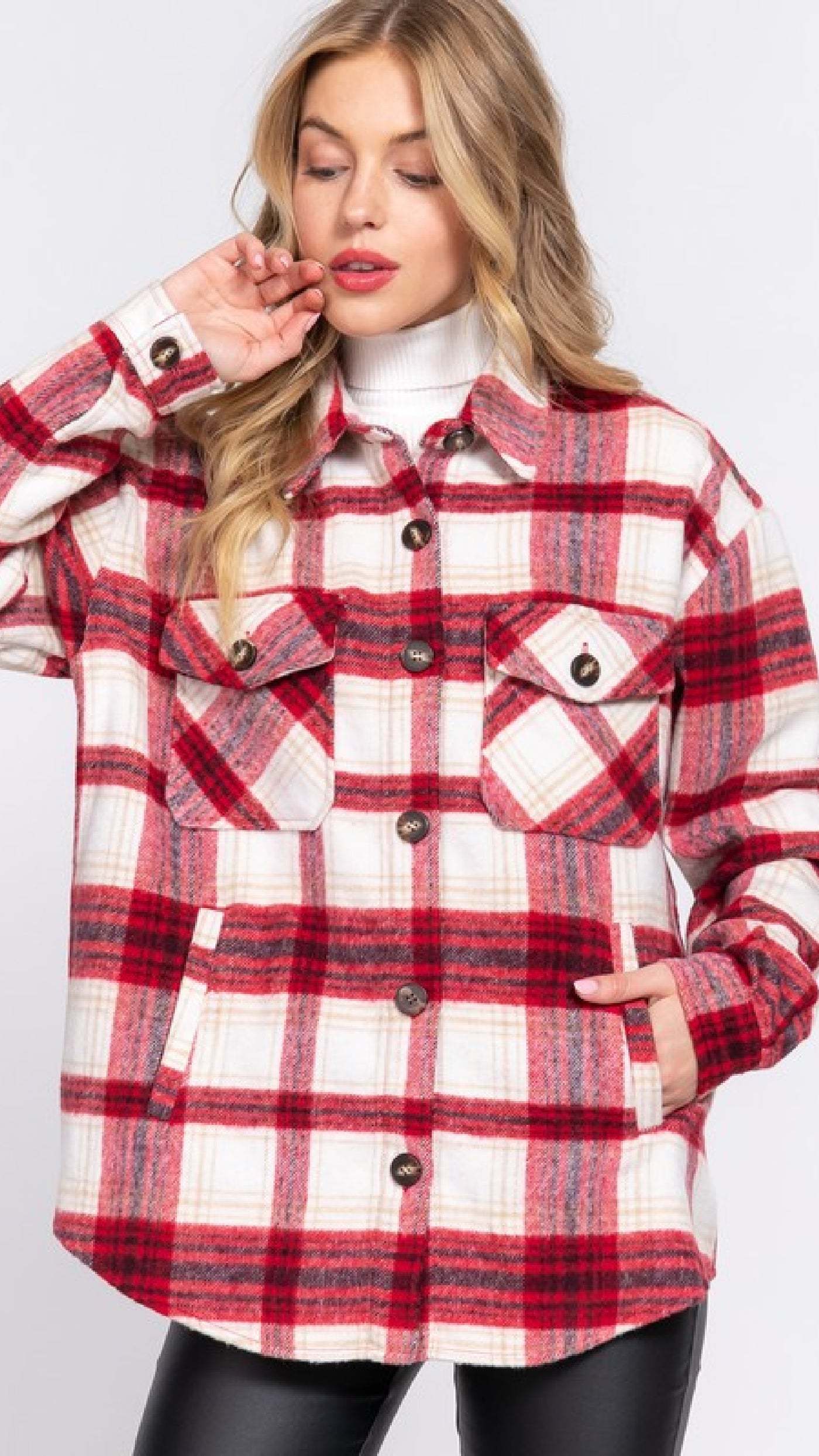 Going Apple Picking Shacket - Piper and Hollow Boutique