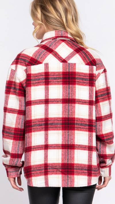 Going Apple Picking Shacket - Piper and Hollow Boutique