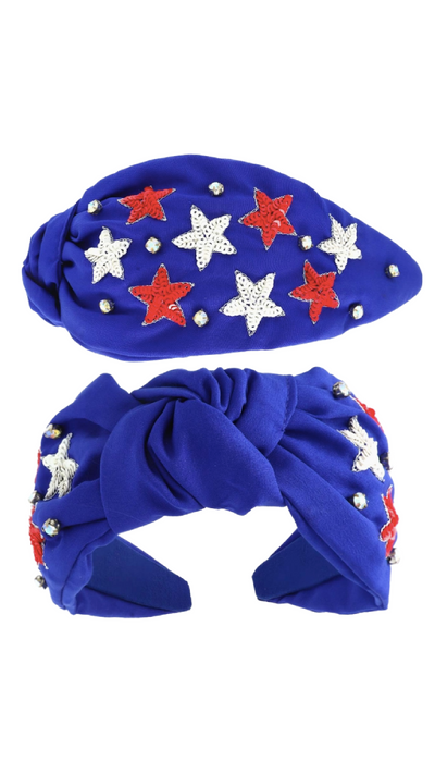 Patriot Headband - Blue - Piper and Hollow Boutique