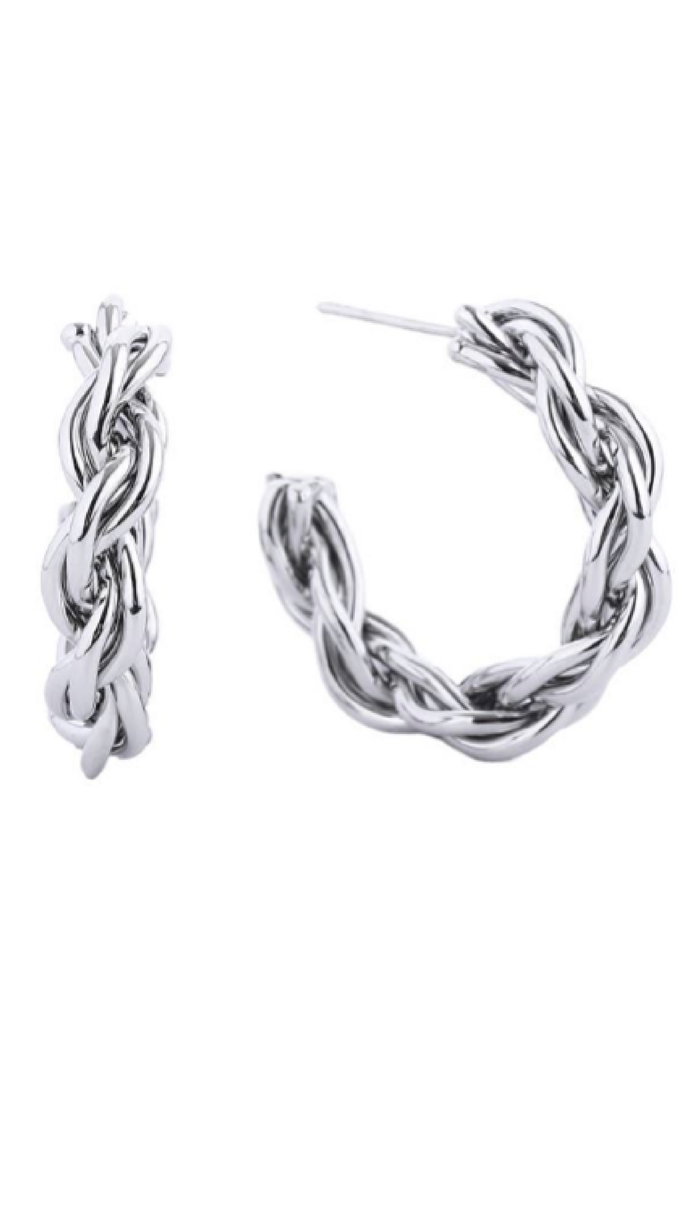 With A Twist  Earrings - Silver