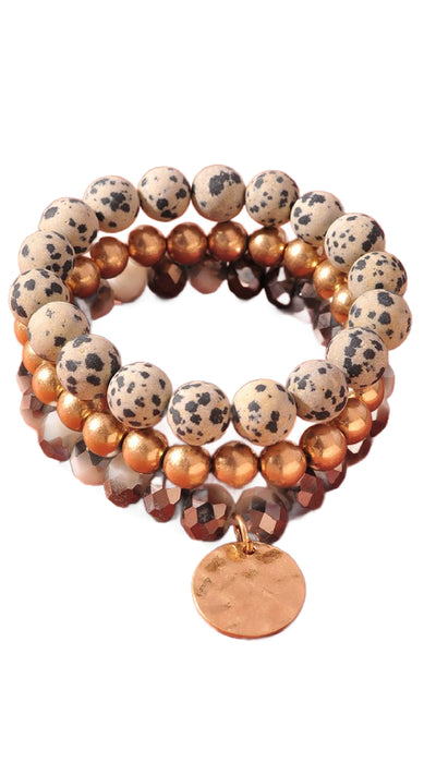I Put My Armor On Bracelet - Dalmatian Stone - Piper and Hollow Boutique