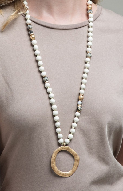 Under Your Spell Necklace - White - Piper and Hollow Boutique