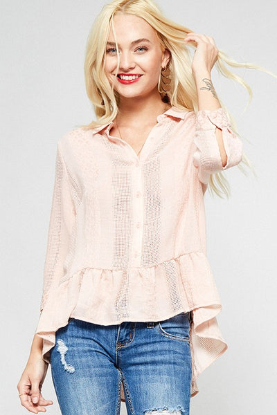 Every Breath You Take Peach Top - Piper and Hollow Boutique