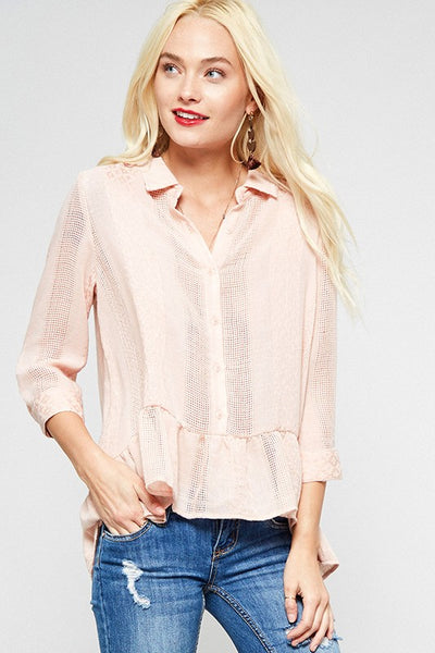 Every Breath You Take Peach Top - Piper and Hollow Boutique