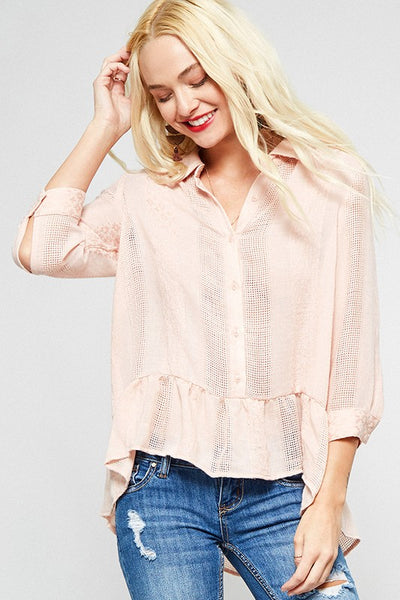 Every Breath You Take Peach Top - Piper and Hollow Boutique