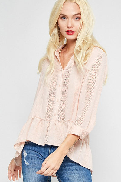 Every Breath You Take Peach Top - Piper and Hollow Boutique