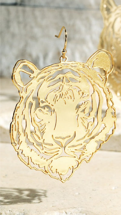 Tiger Pride Earrings - Gold - Piper and Hollow Boutique