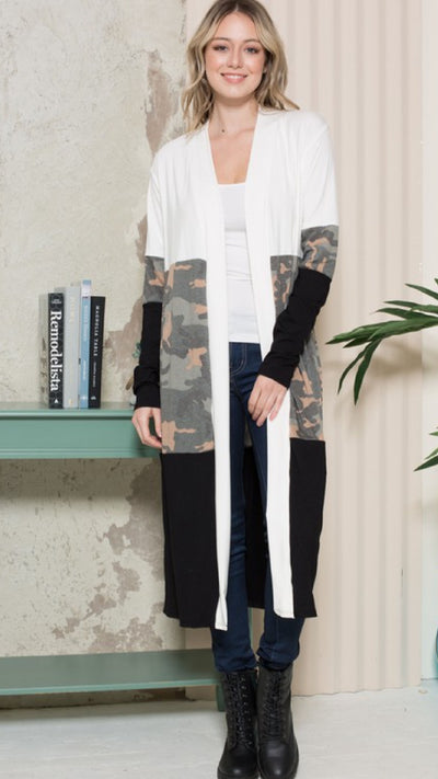 Hailey Camouflage Duster - Piper and Hollow Boutique