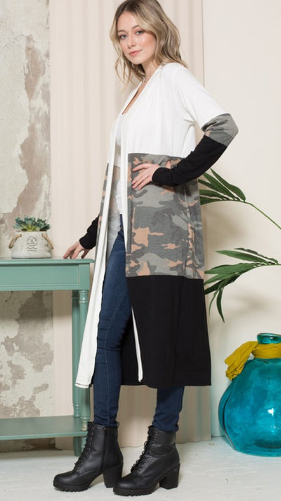 Hailey Camouflage Duster - Piper and Hollow Boutique