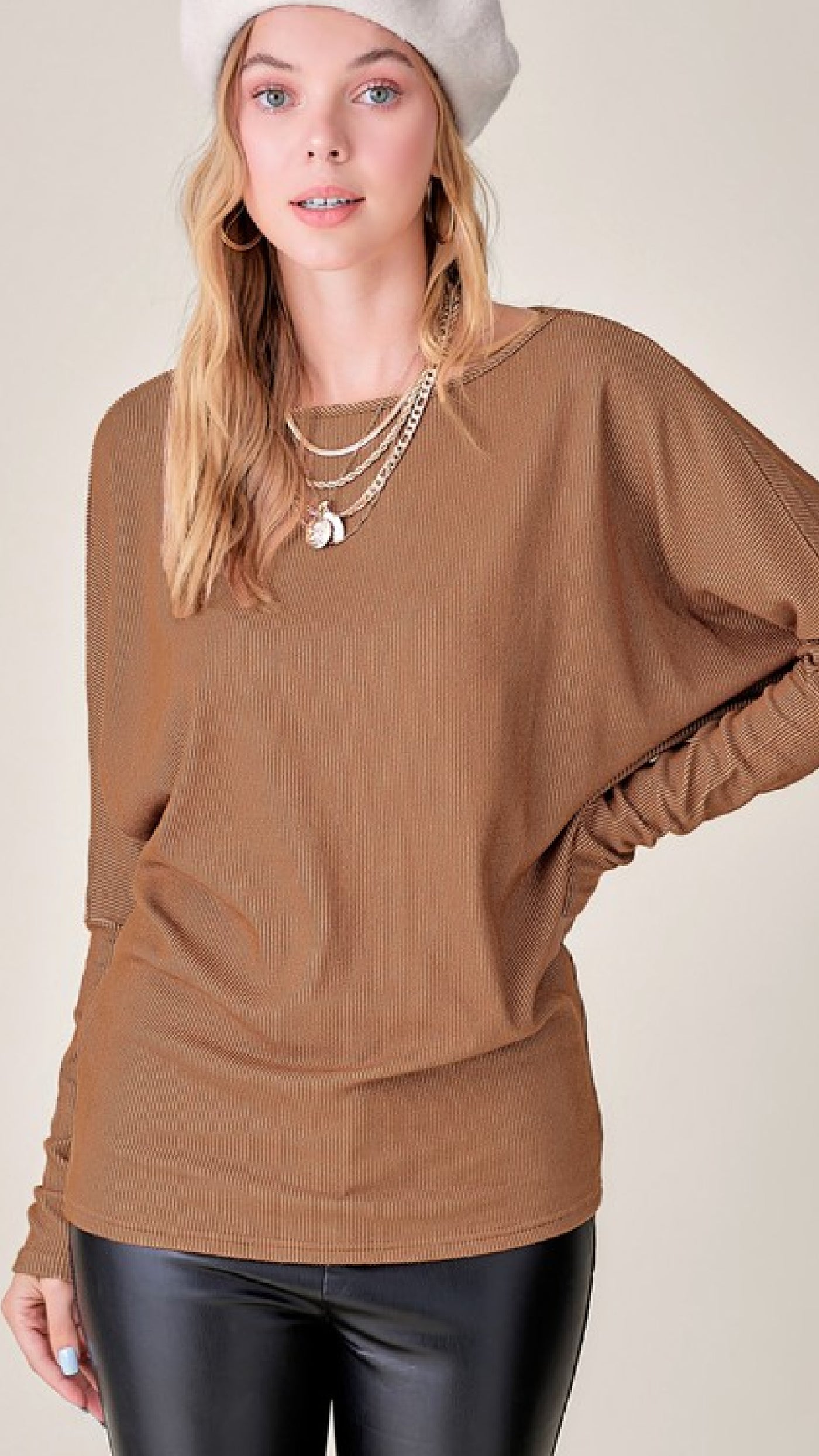You Know Me Top - Camel - Piper and Hollow Boutique