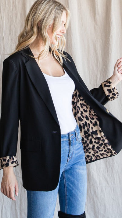 This Caught My Eye Blazer - Black - Piper and Hollow Boutique