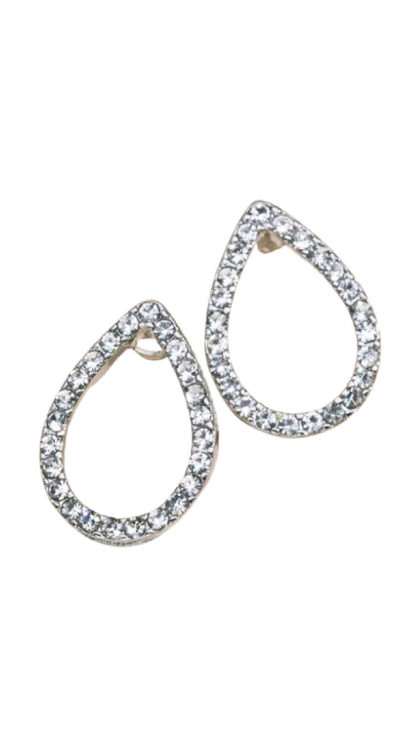 Pave Teardrop Earring - Silver - Piper and Hollow Boutique