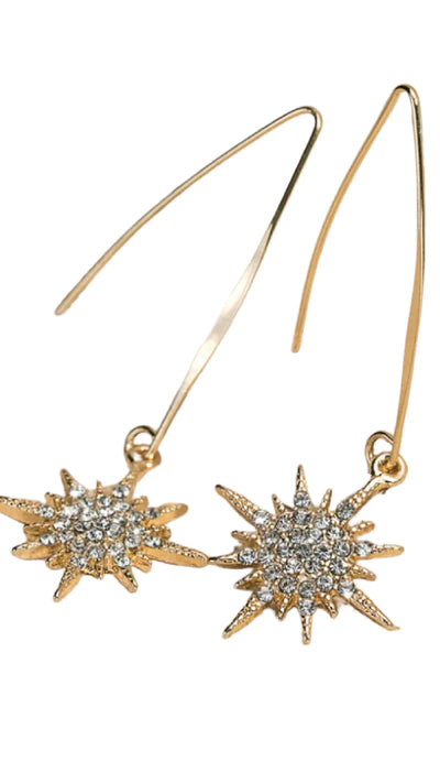 Starburst Earrings - Gold - Piper and Hollow Boutique