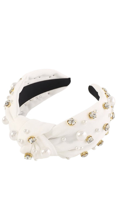 Top Knot Headband - White - Piper and Hollow Boutique