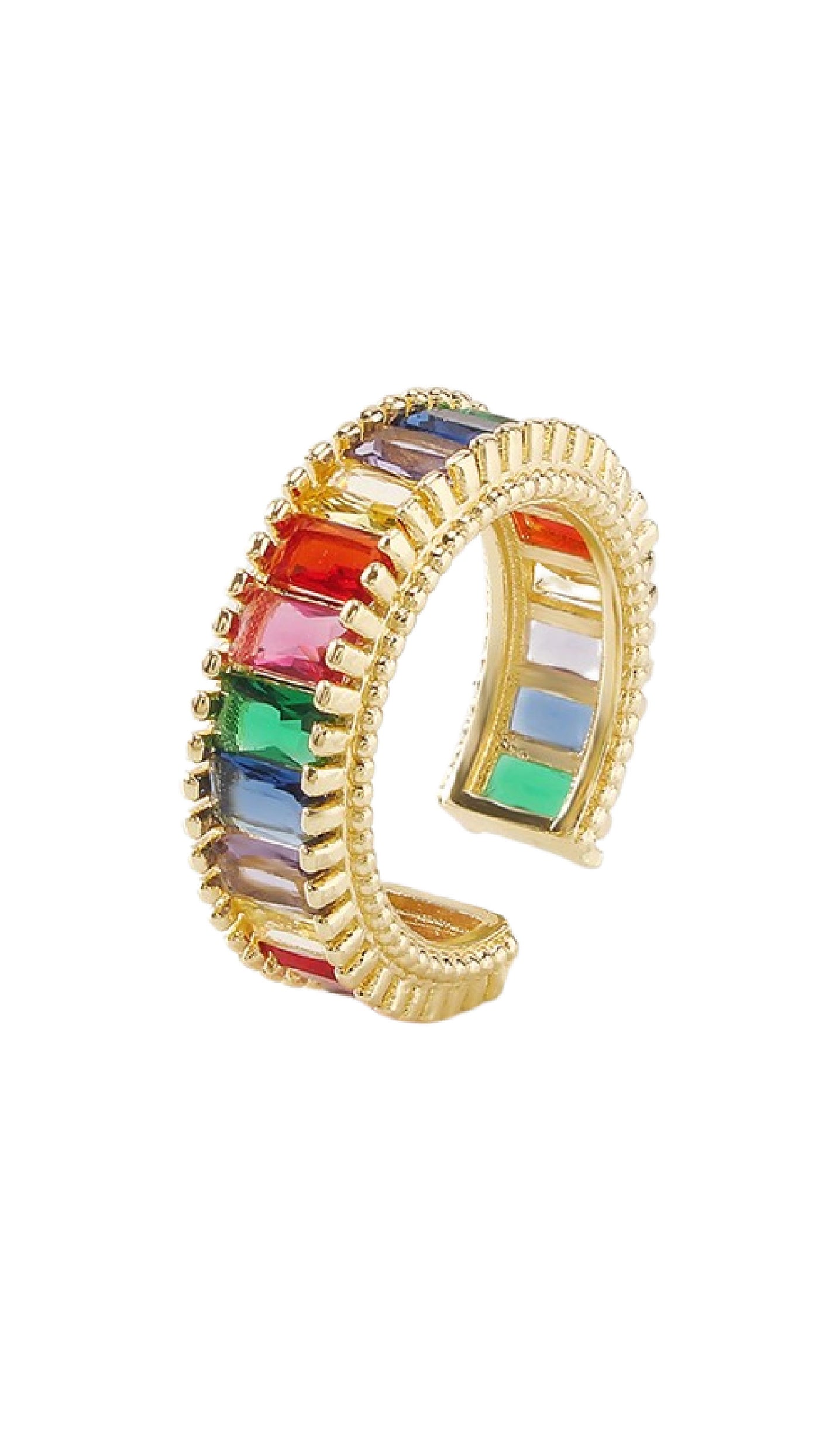 Rainbow Square Ring - Piper and Hollow Boutique