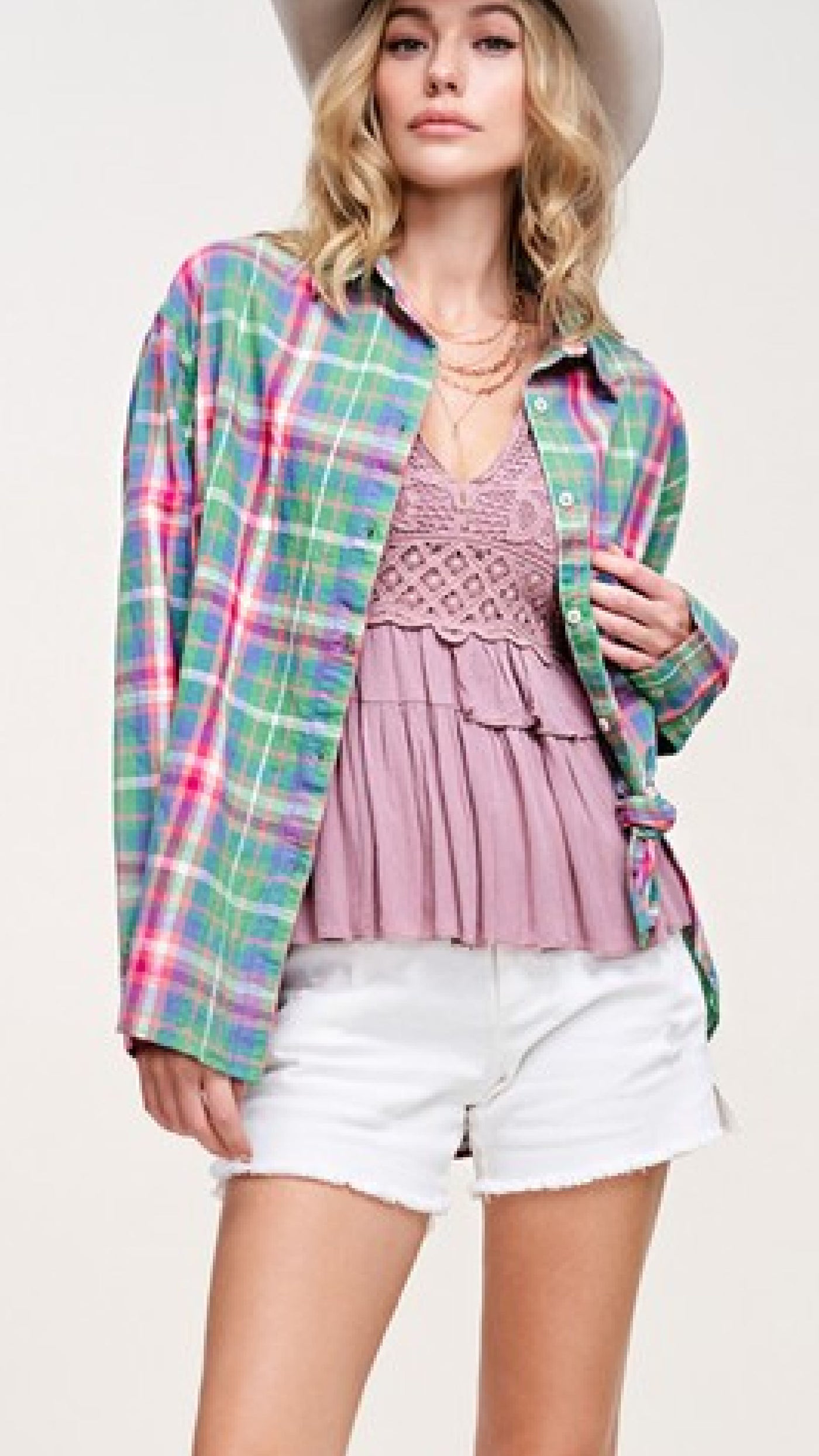 Easter Plaid Top - Piper and Hollow Boutique