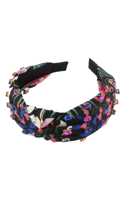 Floral Studded Headband - Black - Piper and Hollow Boutique