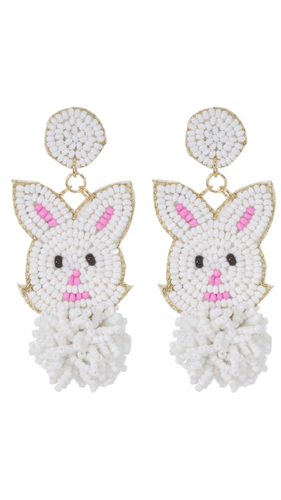 Bunny Tail Earrings - Piper and Hollow Boutique