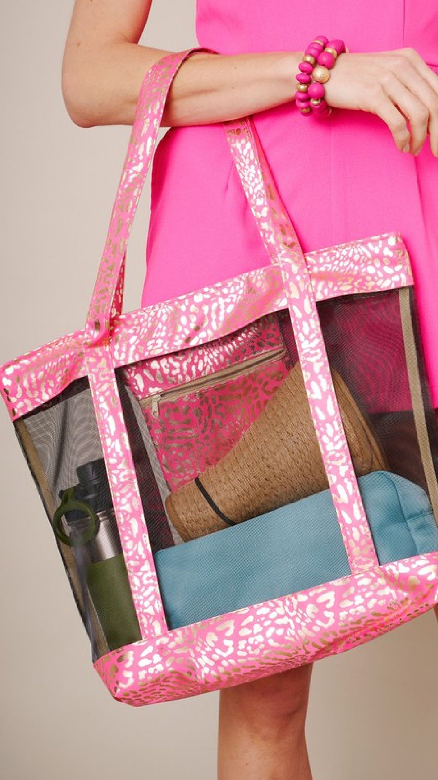 You Animal Mesh Bag- Hot Pink - Piper and Hollow Boutique