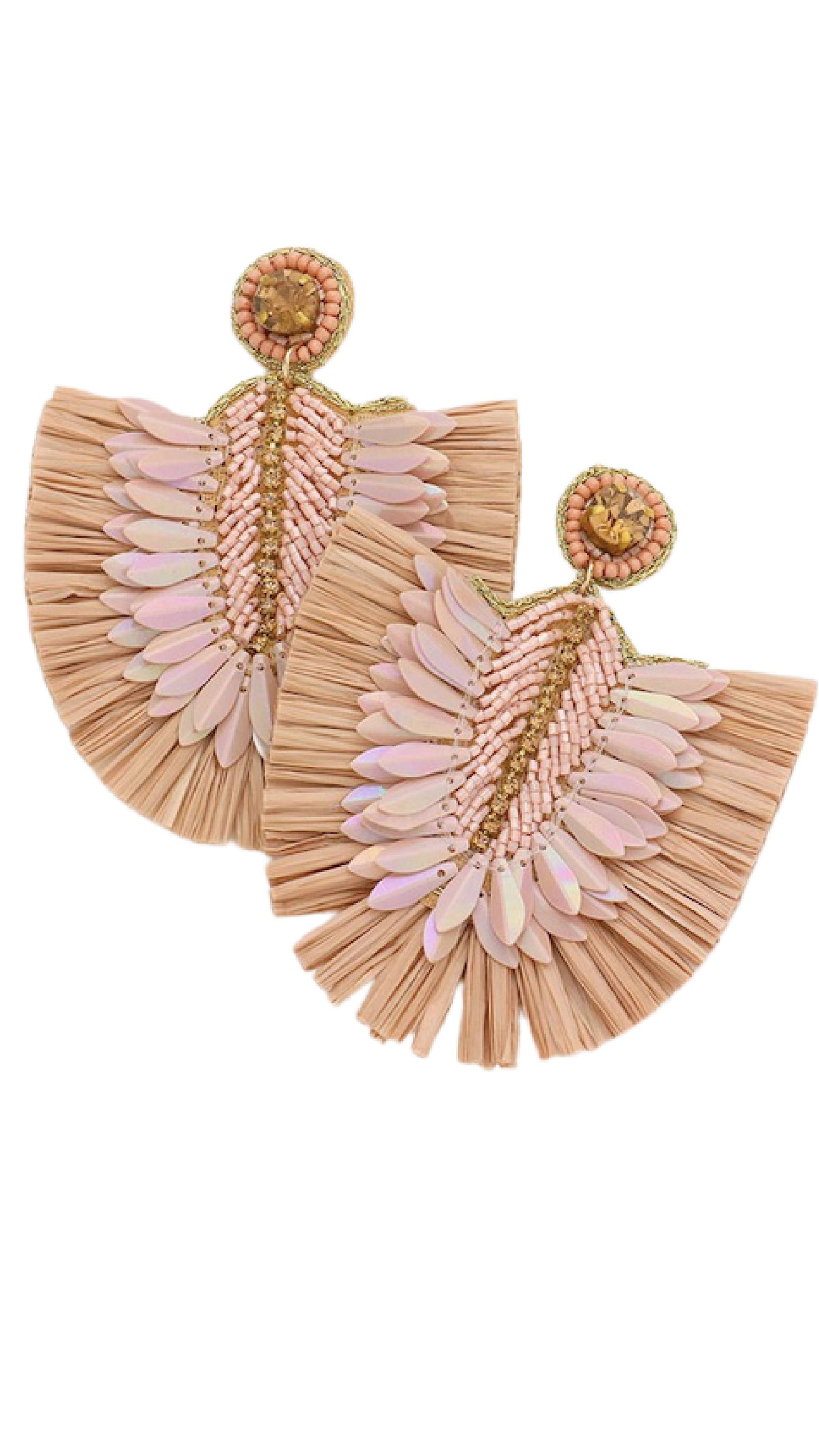 Big Fan Earrings - Blush - Piper and Hollow Boutique