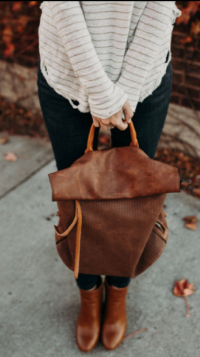 She Drives Me Crazy Backpack - Brown - Piper and Hollow Boutique