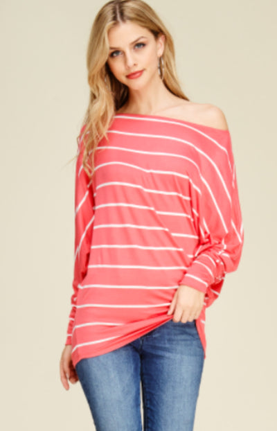 Give Me Shelter Coral Top - Piper and Hollow Boutique