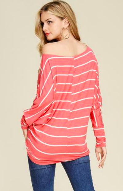 Give Me Shelter Coral Top - Piper and Hollow Boutique