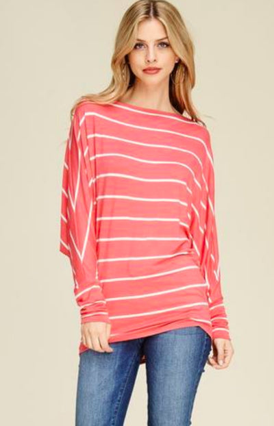 Give Me Shelter Coral Top - Piper and Hollow Boutique